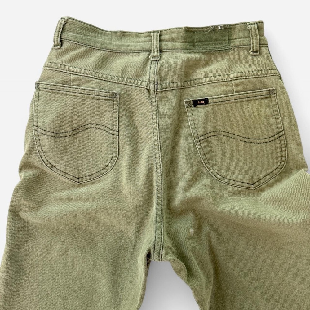 Vintage 1960s Lady Lee‎ stretch riders in olive green skinny jean